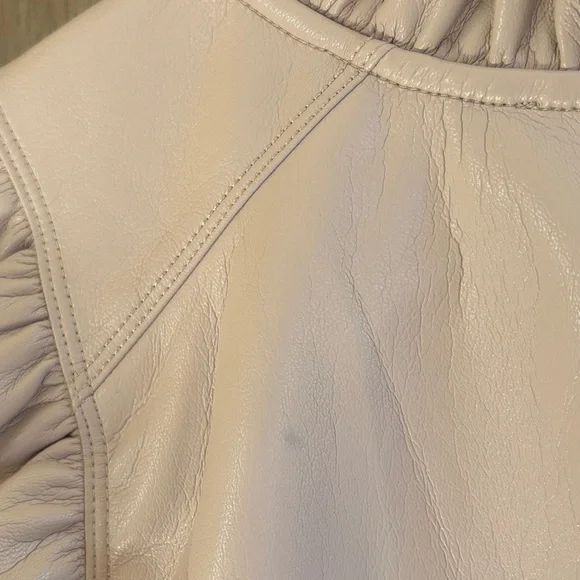 Melissa Nepton Kamilla Vegan Faux Leather Lilac Top Medium NWT - Picture 7 of 7